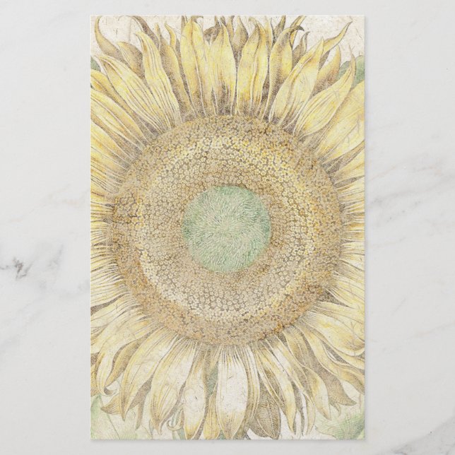 Papeterie Le tournesol de papier fait main fleurit la (Devant)