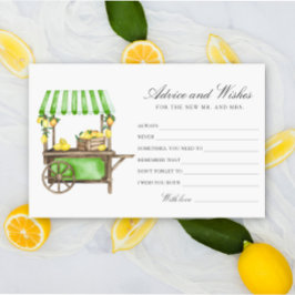 Papeterie Lemon Citrus - Bridal Shower Advice and Wishes