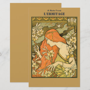 Papeterie L'Ermitage Française Nouveau Femme dans le champ d