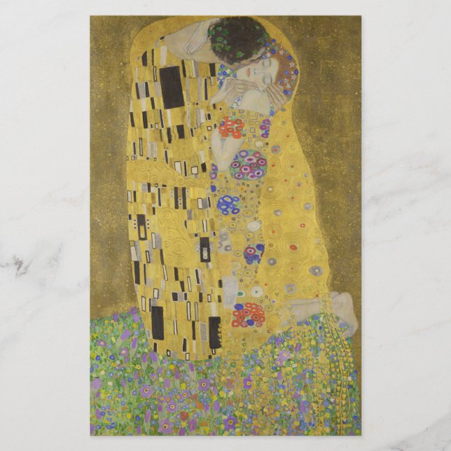 Papeterie Les amoureux embrasser Embrace par Gustav Klimt (Devant)
