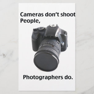 Papeterie Les appareils photo ne tirent pas sur les gens