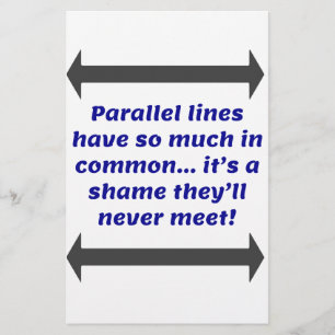 Papeterie Les lignes parallèles ont tellement en commun, Fun