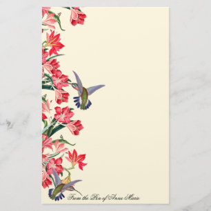 Papeterie Les oiseaux Amarylis de colibri fleurit floral