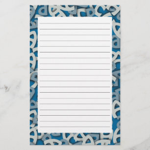 Papeterie Lettre A bleu