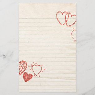 Papeterie Lettre d'amour de bloc - notes de griffonnage