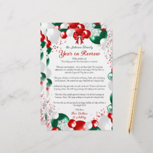Papeterie Lettre de Noël du ballon à huile Modèle stationnai
