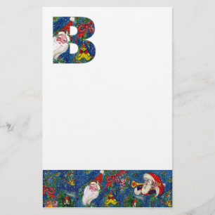 PAPETERIE LETTRE DE NOËL / SANTA CLAUS AVEC RIBBON ROUGE