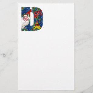 PAPETERIE LETTRE DE NOËL / SANTA CLAUS AVEC RIBBON ROUGE