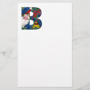 PAPETERIE LETTRE DE NOËL / SANTA CLAUS AVEC RIBBON ROUGE