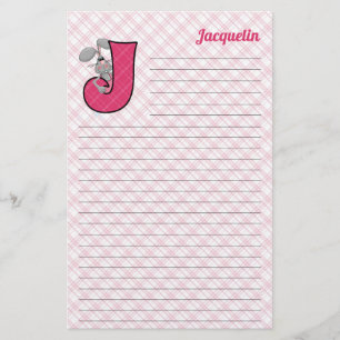 PAPETERIE LETTRE MONGRAPHIQUE JETON ROSE