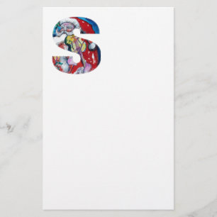 PAPETERIE LETTRE XMAS /SANTA CLAUS AVEC MONOGRAM VIOLIN