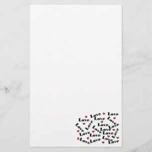 Papeterie Lettres d'amour assortissant des ensembles