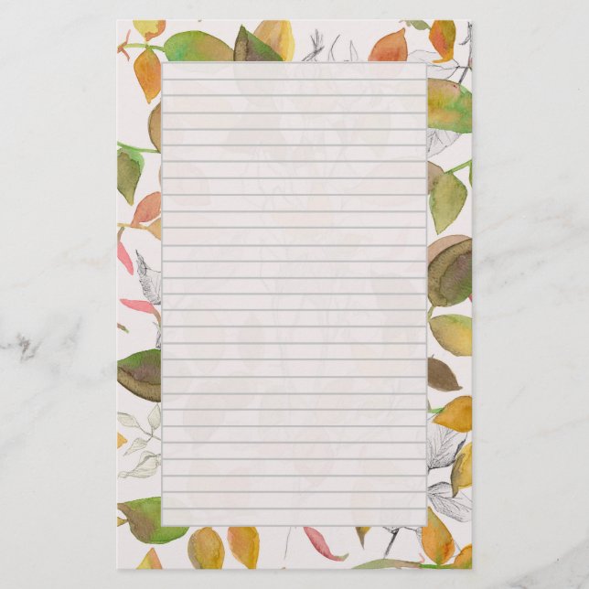 Papeterie Lettres Thanksgiving Feuilles Automne Couleurs Aut (Devant)