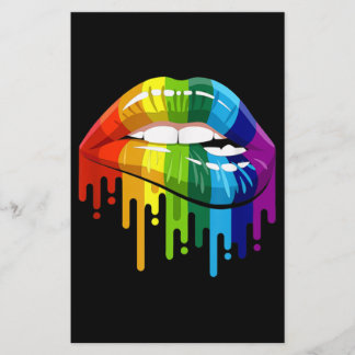 Papeterie LGBT Rainbow Lip Gay pride