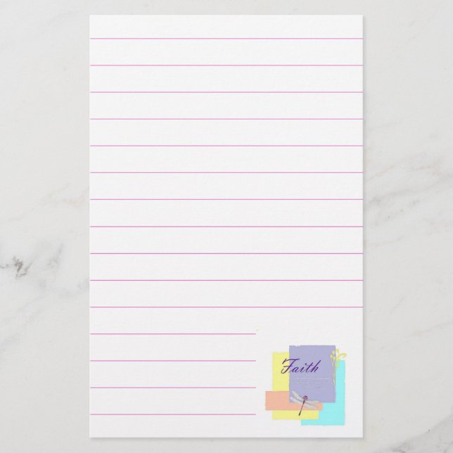 Papeterie libellule de foi (Devant)