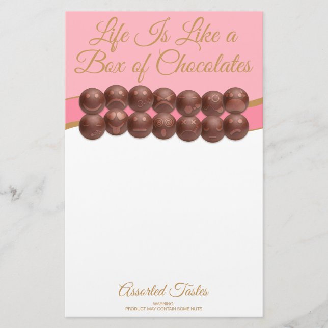 Papeterie Life Is Like a Box of Chocolates (Devant)