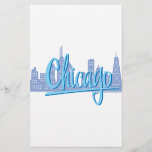 Papeterie Ligne Skyline de Chicago Windy City