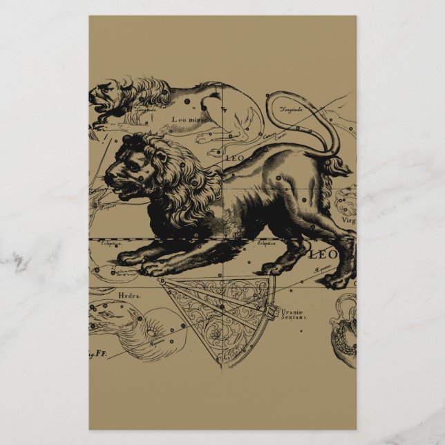 Papeterie Lion constellation Hevelius 1690 23 juillet 22 (Devant)