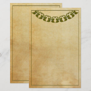 Papeterie Livre vintage avec Green Garland