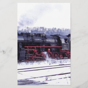 Papeterie locomotive à vapeur chemin de fer gare