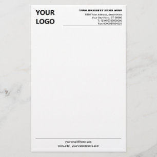 Papeterie Logo d'entreprise personnalisé et papier à lettres