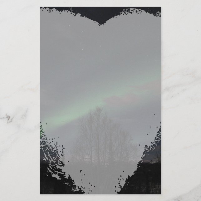 Papeterie Lumières du nord dans la forêt boréale (Devant)