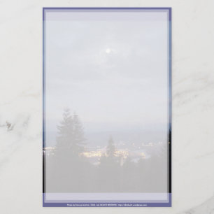 Papeterie Lune brumeuse au-dessus du fleuve Columbia