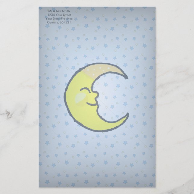 Papeterie Lune et étoiles (Devant)