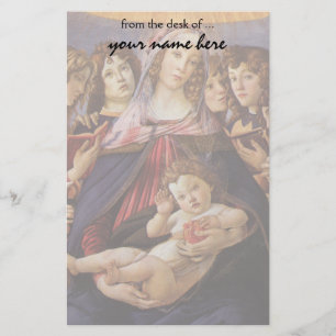 Papeterie Madonna et l'enfant aux anges par Sandro Botticell