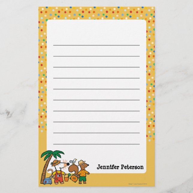 Papeterie Maisy et Cyrille avec le palmier à la plage (Devant)