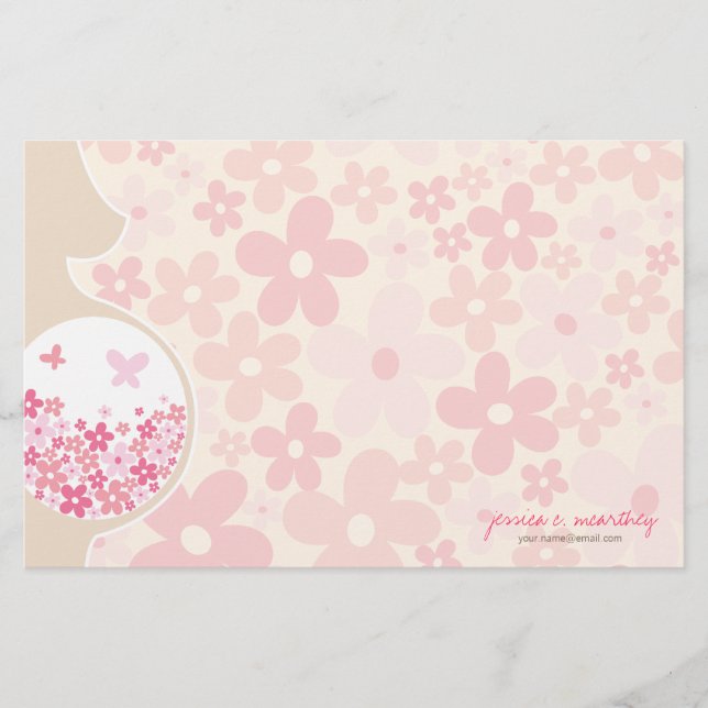 Papeterie Maman doit être | Baby Girl Thank You Note Papeter (Devant)