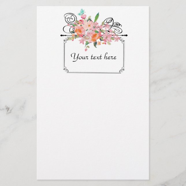 Papeterie mariage à la penderie florale victorienne (Devant)