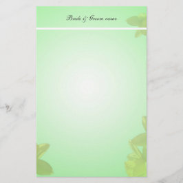 Papeterie mariage stationnaire.fleurs de tulipe jaunes