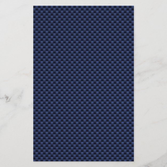 Papeterie Marine Blue Automotive Carbon Fiber Tressage d'imp (Devant)