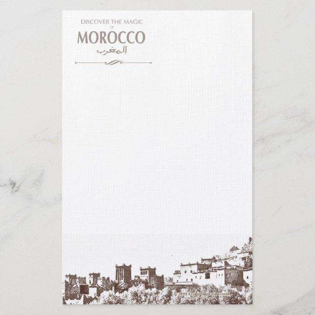 Papeterie Marocain Kasbah de papier à lettres (Devant)