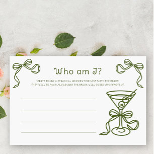Papeterie Martini nuptiale Qui suis-je jeu