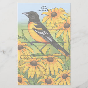 Papeterie MD State Bird Oriole & Black eyed Susan Flower