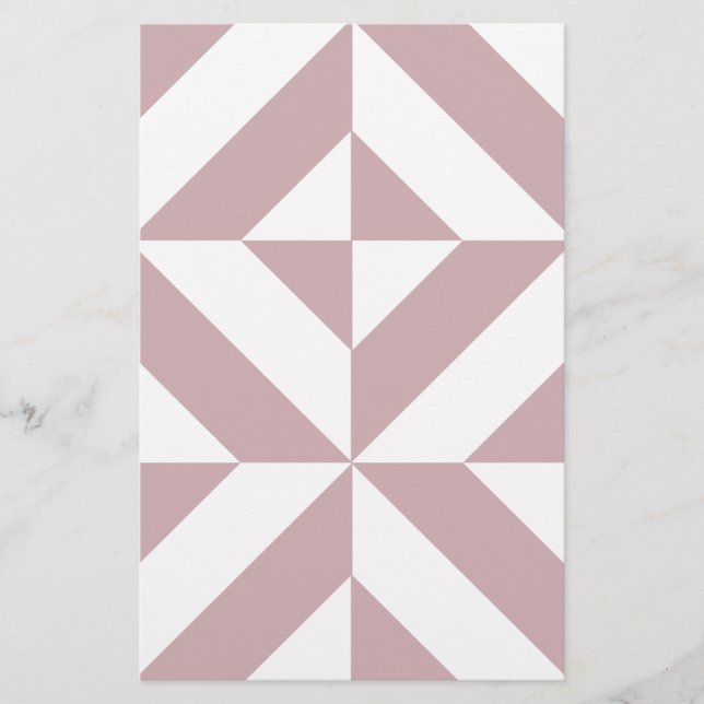 Papeterie Medium Mauve Geometric Deco Cube Pattern (Devant)