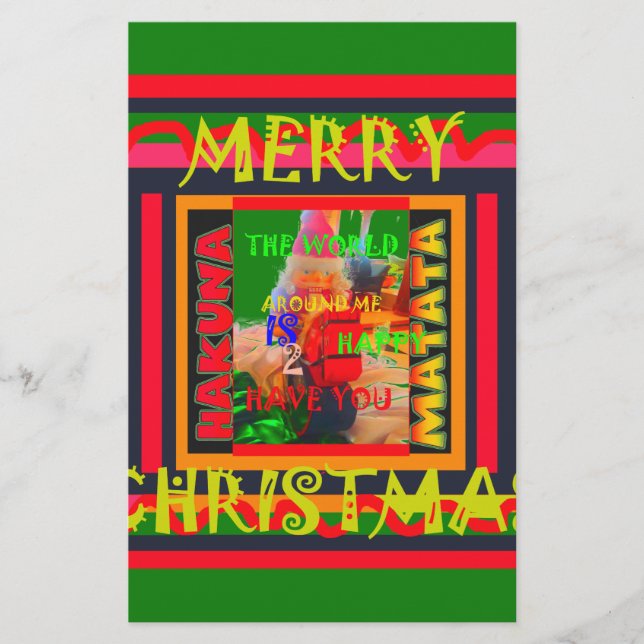 Papeterie Merry Christmas The world around me is happy to ha (Devant)