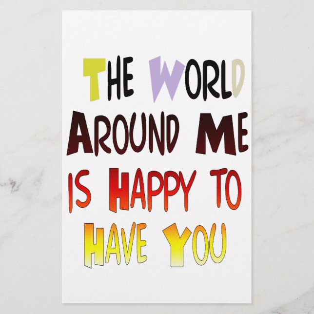 Papeterie Message d'accueil puissant : un devis motivant (Devant)