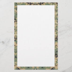 Papeterie Message sur le camouflage