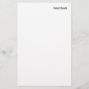 Papeterie Minimaliste Blanc Simple Taille Standard Moderne