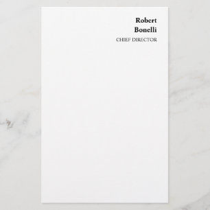 Papeterie Minimaliste Moderne Blanc Simple