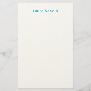 Papeterie Minimaliste Moderne Professionnel Nom Bleu Azur
