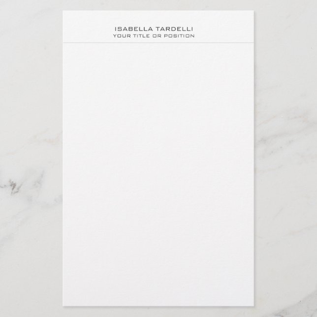 Papeterie Minimaliste Moderne Professionnel Simple (Devant)