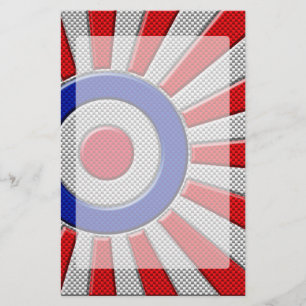 Papeterie Mod Roundel Sunburst asiatique en fibre de carbone
