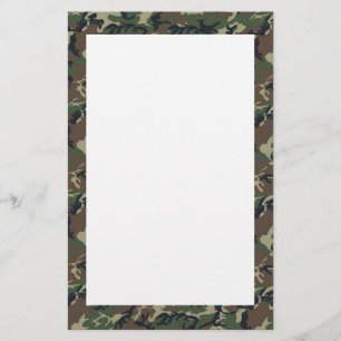 Papeterie Modèle Arrière - plan de Woodland Camouflage