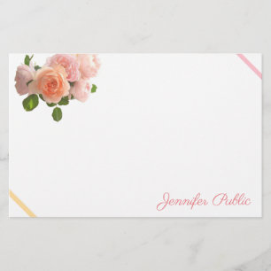 Papeterie Modèle nommé manuscrit de roses à la mode