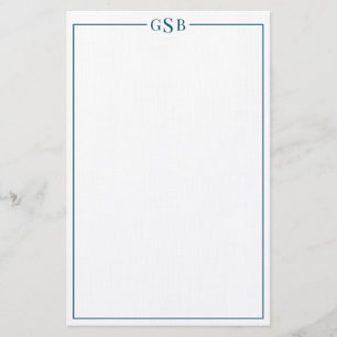 Papeterie Moderne Elegant Marine Blue Stationery personnel 