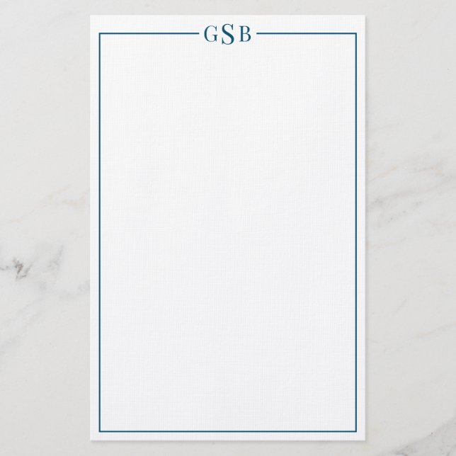Papeterie Moderne Elegant Marine Blue Stationery personnel (Devant)